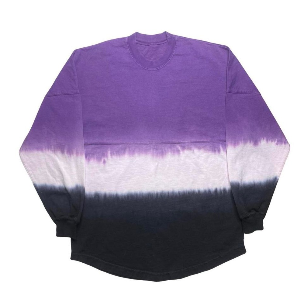 Spirit Jersey tie dye purple and black blank shirt